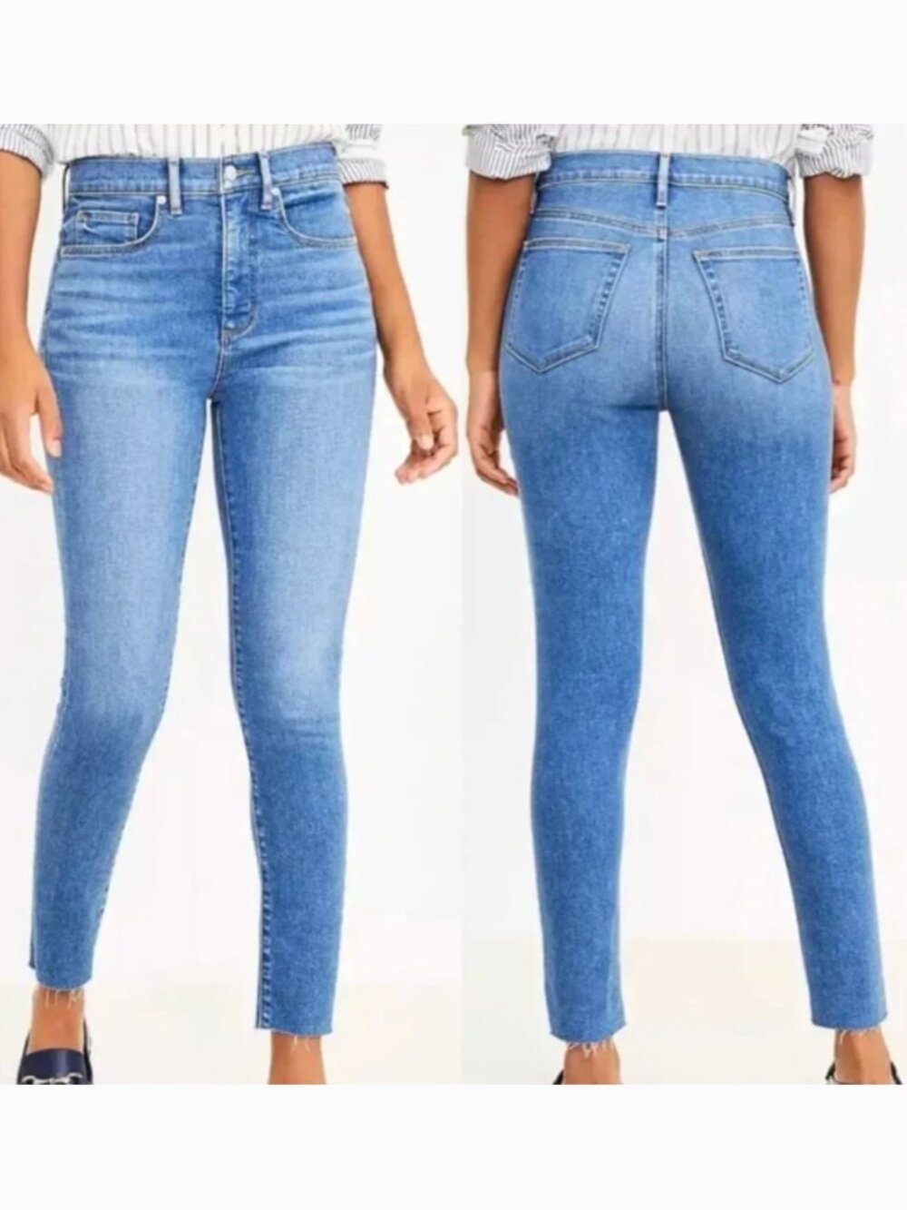 ANN TAYLOR LOFT Fresh Cut High Rise Skinny Jeans High Waisted Crop Cropped 4 27